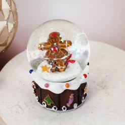 Schneekugel Lebkuchen-Mädchen und Junge