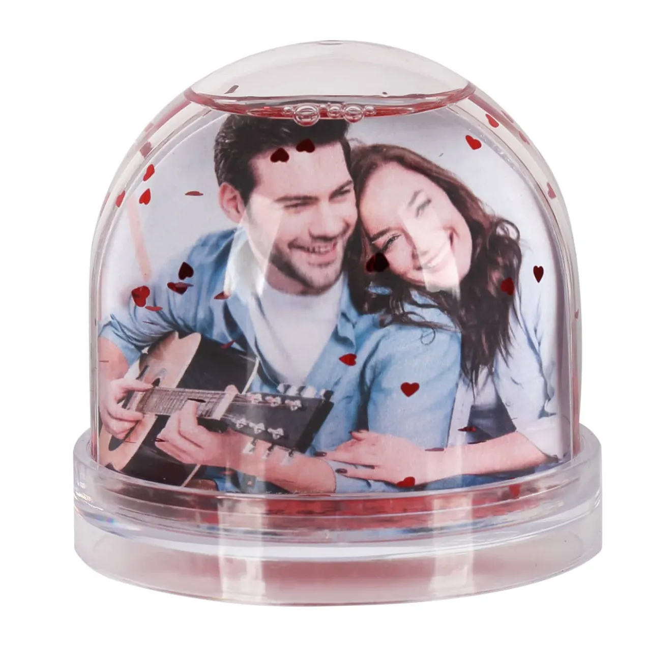 Schneekugel zum Valentinstag mit Ihren zwei Lieblingsfotos