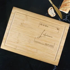 Schneidebrett Bambus in 3 Größen als Hochzeitsgeschenk