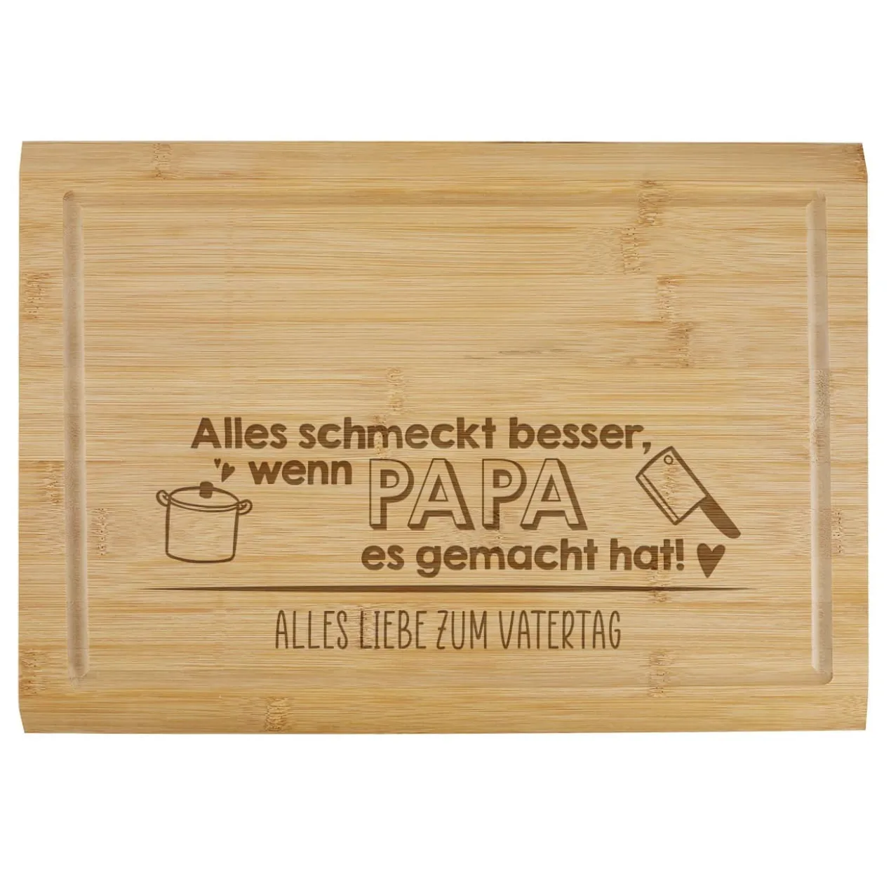 Schneidebrett in 3 Größen - Alles schmeckt besser - mit Namensgravur und Wunschtext