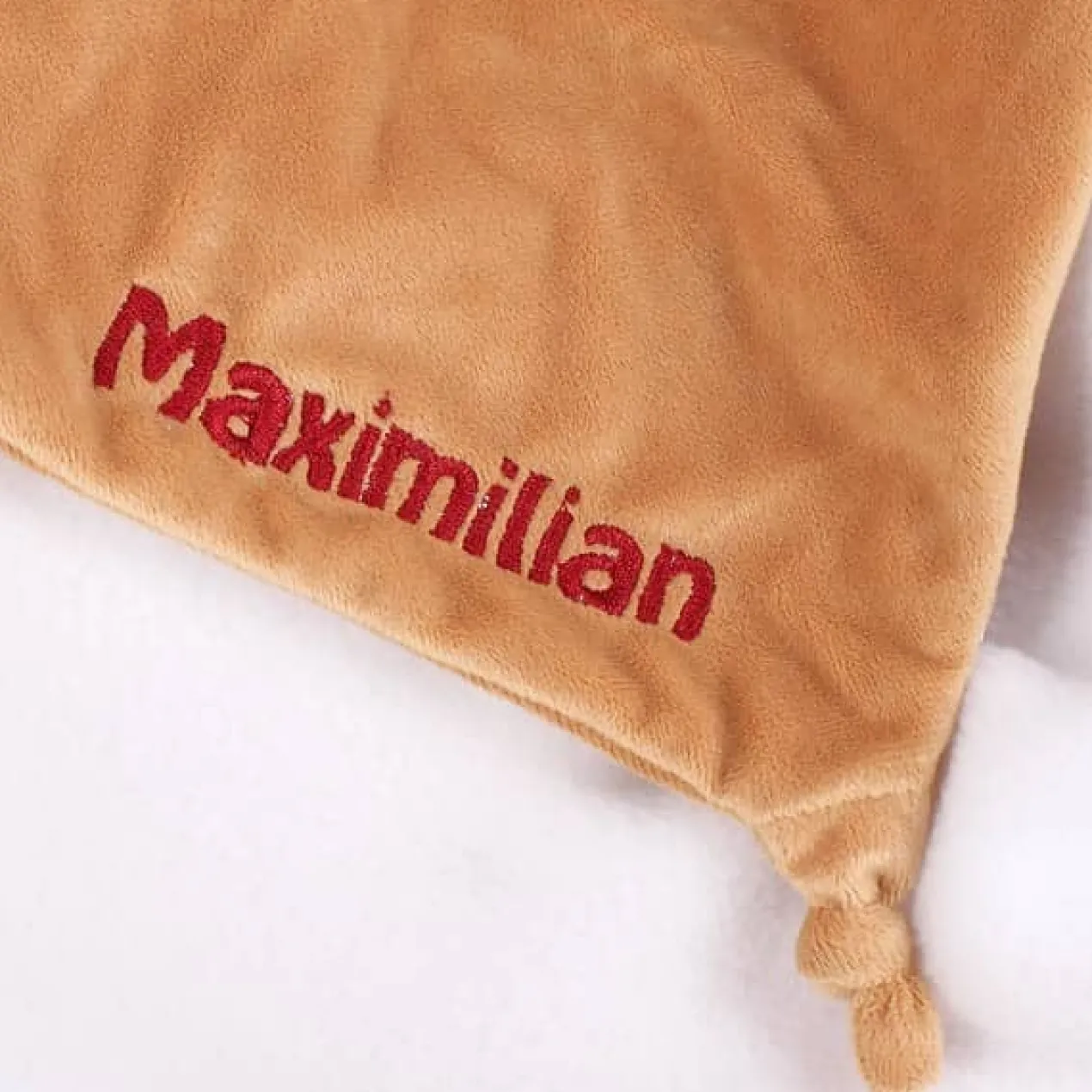 Schnuffeltuch mit Namen bestickt - Bär