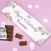 Schön verzierte 300g Schokolade *Happy Birthday* mit Name