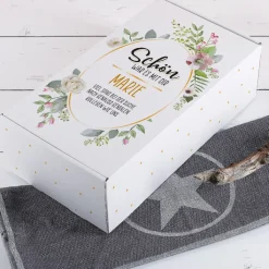 Schön, war es mit dir - Weingeschenkset zum Abschied mit Biorebe Wein, Glas und Geschenkbox