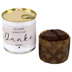 Schoko Brownie in der Dose als Dankeschön Geschenk & Abschiedsgeschenk mit Herz in Bäckerqualität