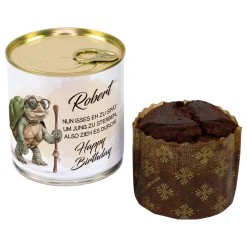 Schoko Brownie Kuchen in Bäckerqualität zum Geburtstag 'Zu alt zum Sterben' mit Name personalisiert