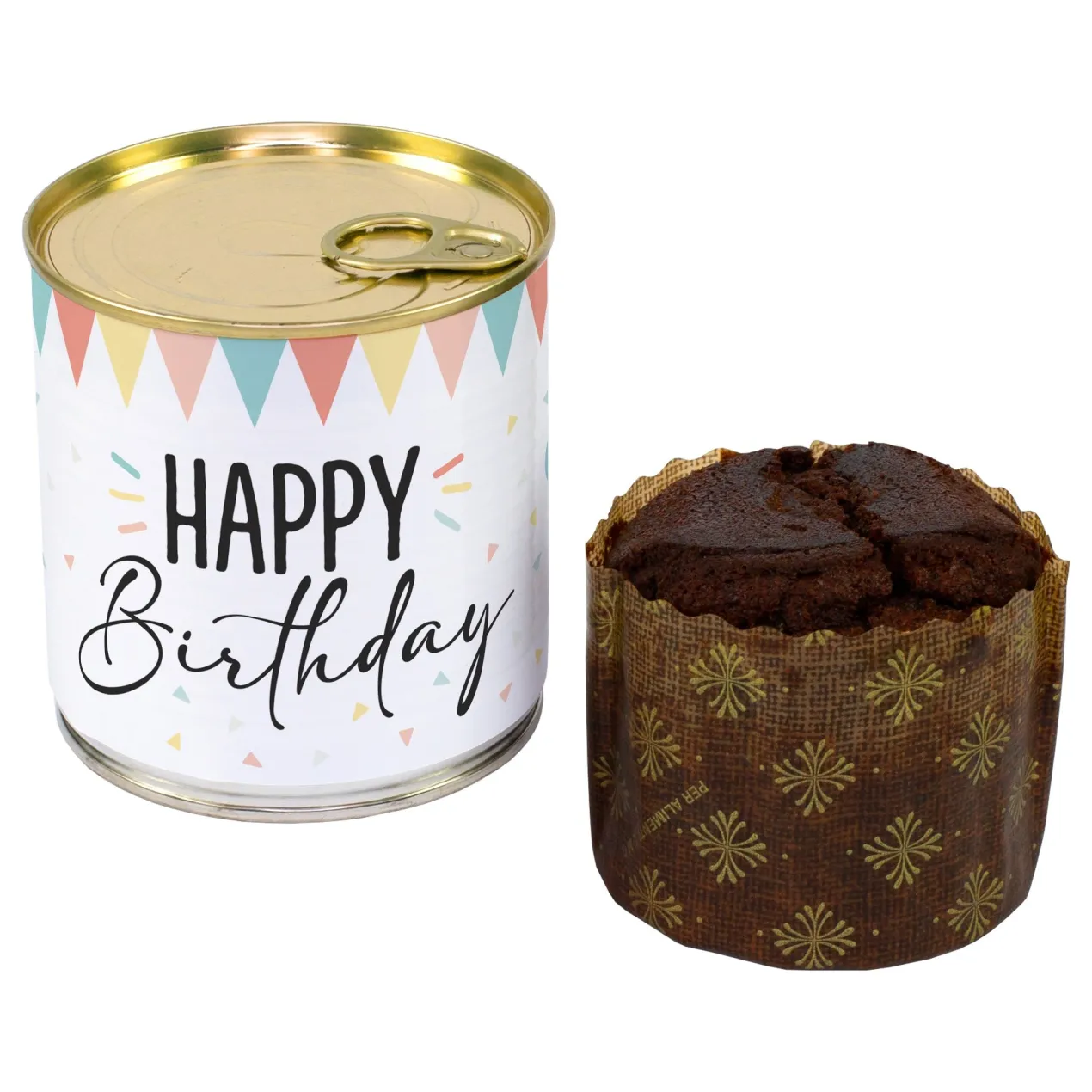 Schokoladen Brownie Kuchen in der Dose zum Geburtstag | Happy Birthday Geschenk in Bäckerqualität