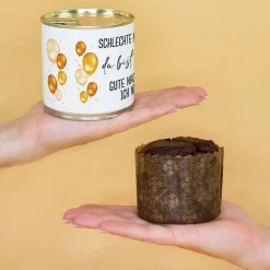 Schokoladen Brownie Kuchen in der Dose zum Geburtstag in Bäckerqualität mit Alter personalisiert