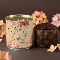 Schokoladen Brownie Kuchen in der Dose zum Geburtstag | Alles Gute von Herzen in Bäckerqualität