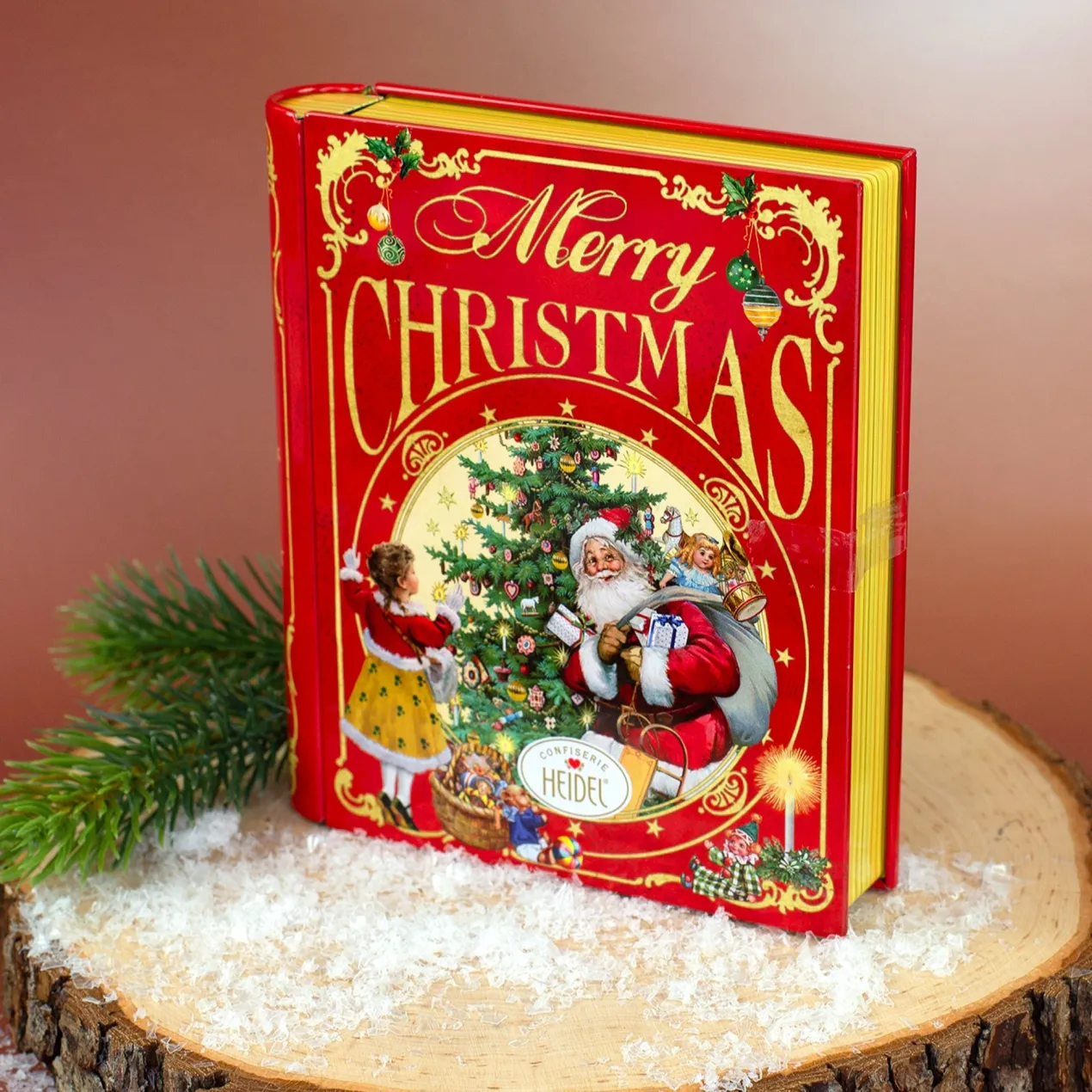 Schokoladenbuch Weihnachts-Nostalgie aus Metall