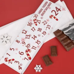 Schokoladentafel als Mini-Adventskalender mit Ihrem Wunschtext