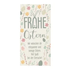 Schokoladentafel zu Ostern mit Wunschtext und pastellfarbenen Motiven | 100g