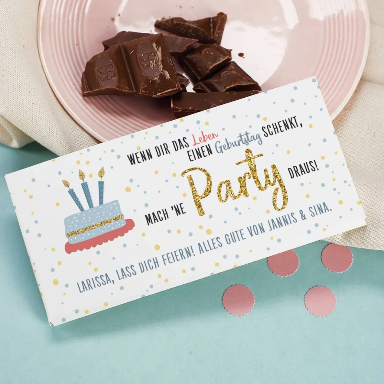 Schokolade zum Geburtstag ...mach 'ne Party draus, 100 g