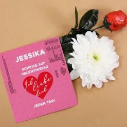 Schokorose - Scheiß auf Valentinstag... mit Name persönlich bedruckt