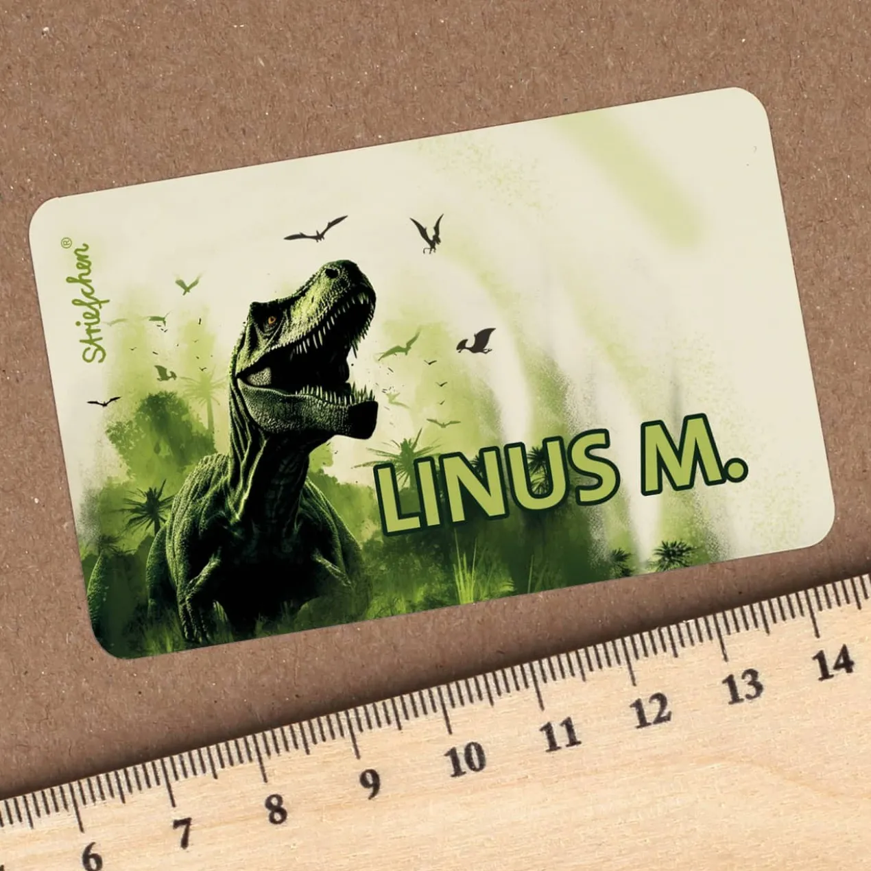 Schulaufkleber mit Dinosauriermotiv (T-Rex) 100 Stück
