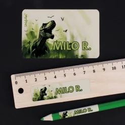 Schulaufkleber mit Dinosauriermotiv (T-Rex) 100 Stück