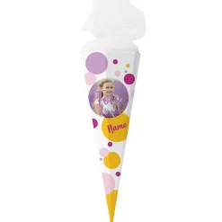 Schultüte für Mädchen mit Foto und Name