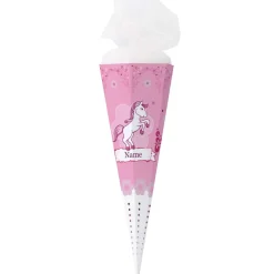 Schultüte für Mädchen mit Pink Pony und Name