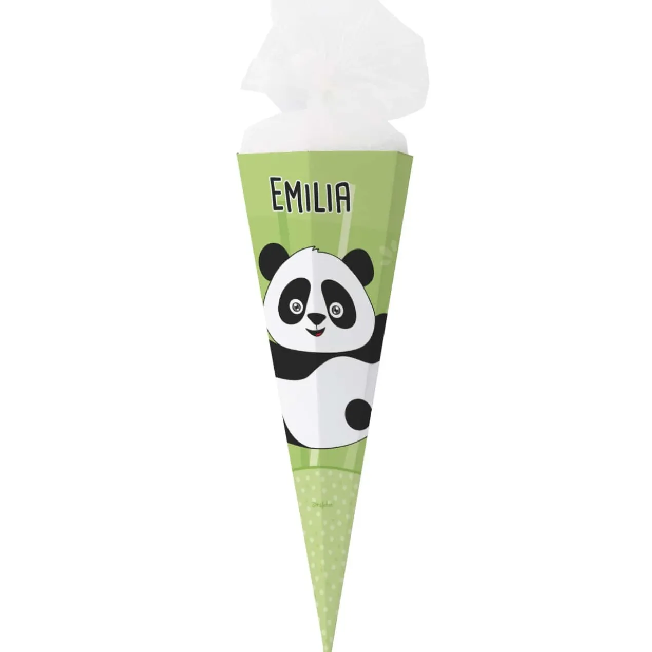 Schultüte mit Panda und Name