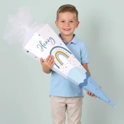 Schultüte mit Regenbogenmotiv für Jungen