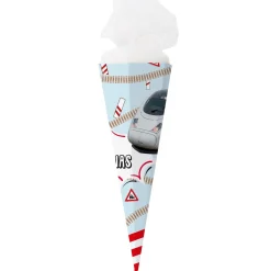 Schultüte XL mit Zug Motiv personalisiert mit Name | ICE | 80cm