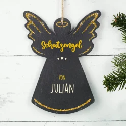 Schutzengel aus Schiefer mit Name