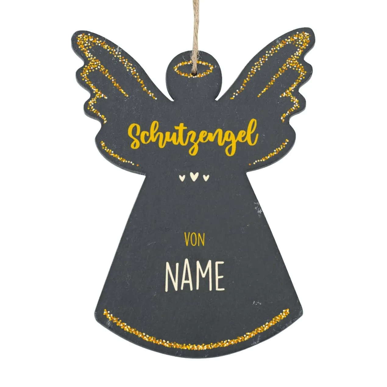 Schutzengel aus Schiefer mit Name