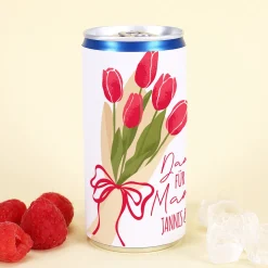 Secco Dose für Mama mit Tulpen Motiv | Secco als Geschenk zum Muttertag | 200 ml