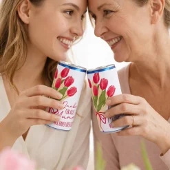 Secco Dose für Mama mit Tulpen Motiv | Secco als Geschenk zum Muttertag | 200 ml