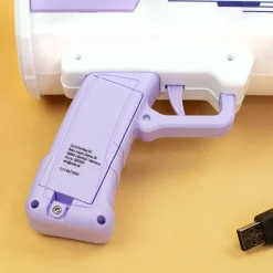 Seifenblasenpistole mit LED Licht | Party Bazooka mit Akku