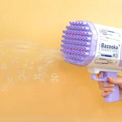 Seifenblasenpistole mit LED Licht | Party Bazooka mit Akku
