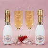 Sekt Geschenkset zur Hochzeit mit Box, 2 Gläsern und 2 kleinen Sektflaschen