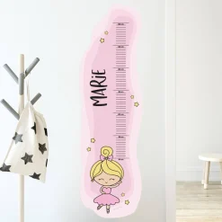 Selbstklebende Messlatte - Ballerina - mit Namensaufdruck