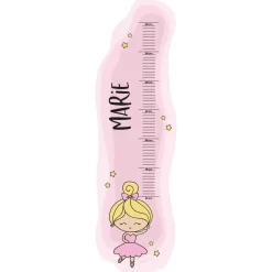Selbstklebende Messlatte - Ballerina - mit Namensaufdruck