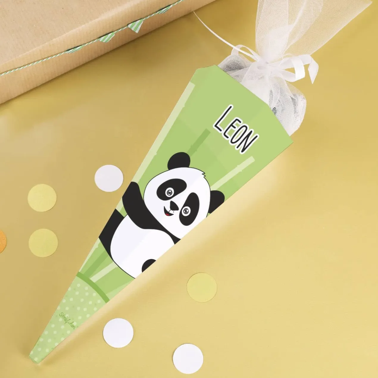Süße Panda Geschwister Schultüte