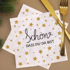 Servietten - Schön dass du da bist | Sternmotiv
