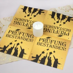 Servietten Set zur bestandenen Prüfung für Schulabschluss, Abitur und Studienabschluss | 20 Stück