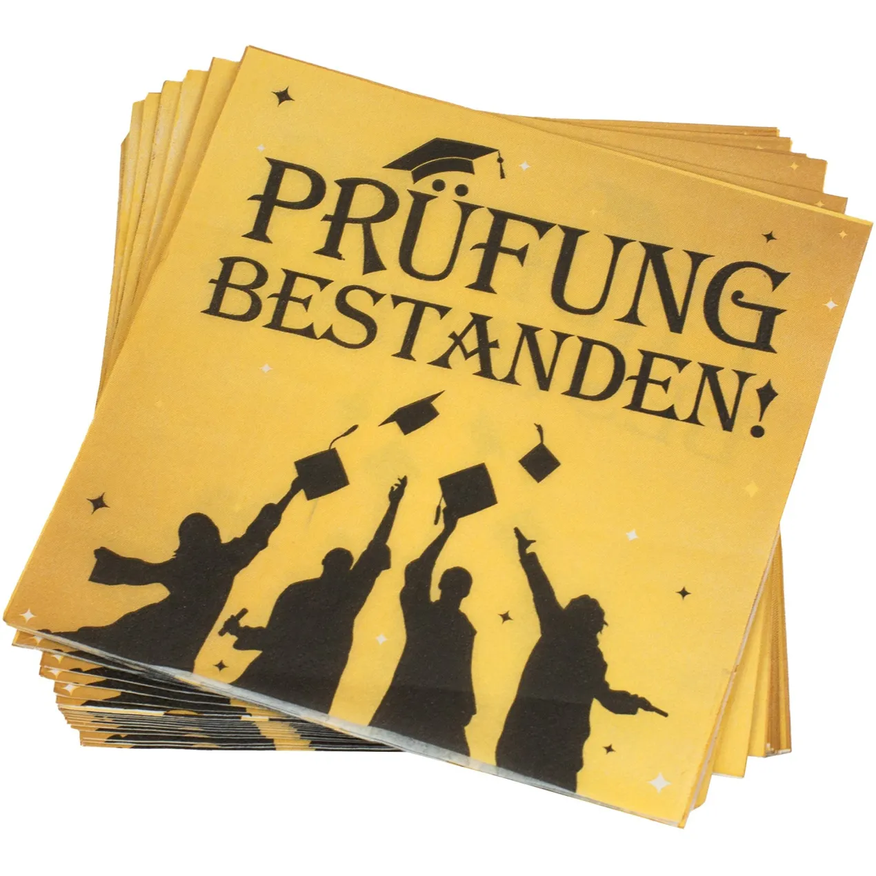 Servietten Set zur bestandenen Prüfung für Schulabschluss, Abitur und Studienabschluss | 20 Stück