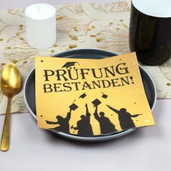 Servietten Set zur bestandenen Prüfung für Schulabschluss, Abitur und Studienabschluss | 20 Stück