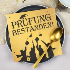 Servietten Set zur bestandenen Prüfung für Schulabschluss, Abitur und Studienabschluss | 20 Stück