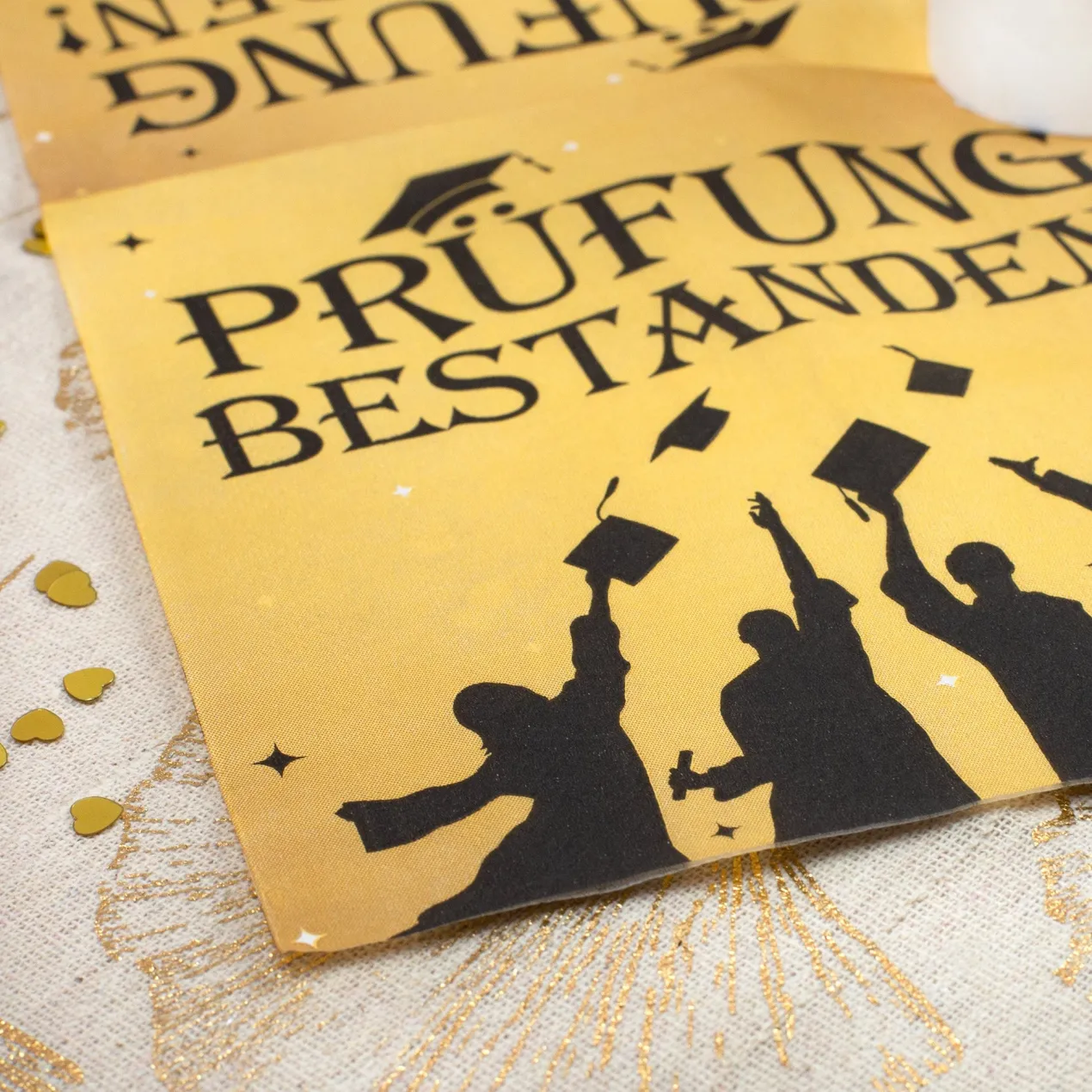Servietten Set zur bestandenen Prüfung für Schulabschluss, Abitur und Studienabschluss | 20 Stück