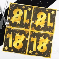 Servietten Star zum 18. Geburtstag