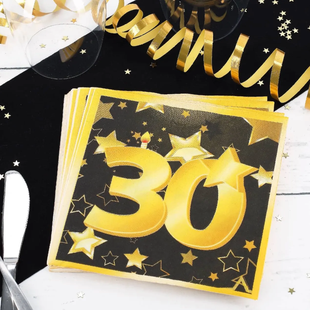 Servietten Star zum 30. Geburtstag