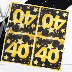 Servietten Star zum 40. Geburtstag