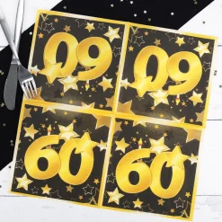 Servietten Star zum 60. Geburtstag