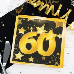 Servietten Star zum 60. Geburtstag