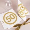 Servietten zur goldenen Hochzeit