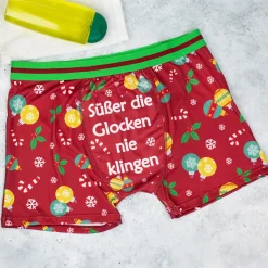 Sexy Boxershorts - Süßer die Glocken nie klingen | Scherz-Geschenk für Männer zu Weihnachten