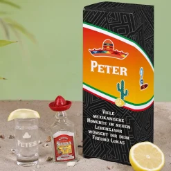 Sierra Tequila Geschenkset mit Miniatur-Flasche und graviertem Glas