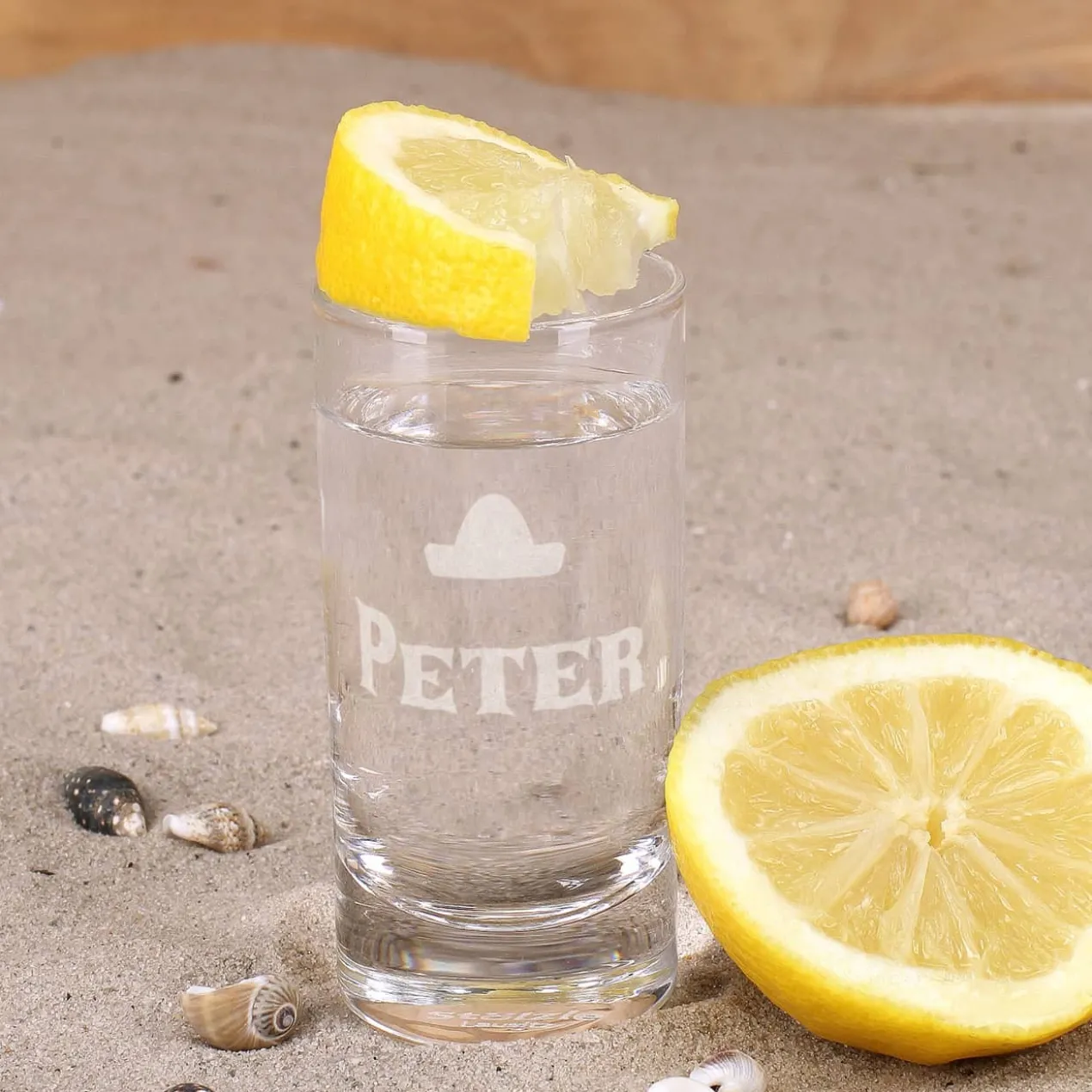 Sierra Tequila Geschenkset mit Miniatur-Flasche und graviertem Glas