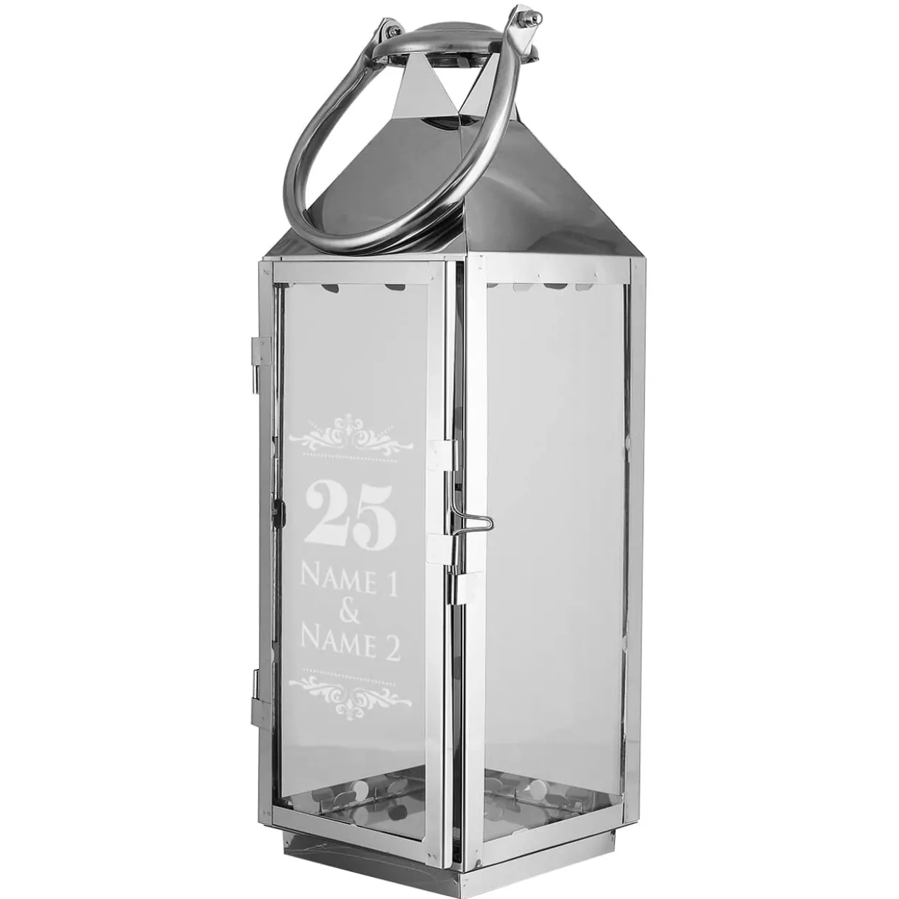 Silberhochzeitsgeschenk - Laterne mit Gravur